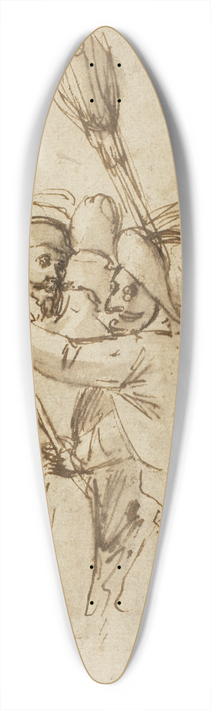 Antonio Carracci - Carnival Figures 39.3 inch art pintail longboard deck
