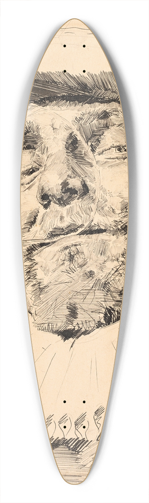 Antonio Casanova y Estorach - Cavalier Drinking 39.3 inch art pintail longboard deck
