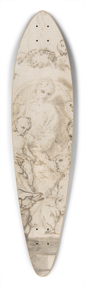 Antonio Gionima - The Virgin and Child Enthroned with Attendant Saints 39.3 inch art pintail longboard deck