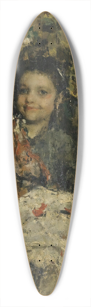 Antonio Mancini - Una Ragazza 39.3 inch art pintail longboard deck