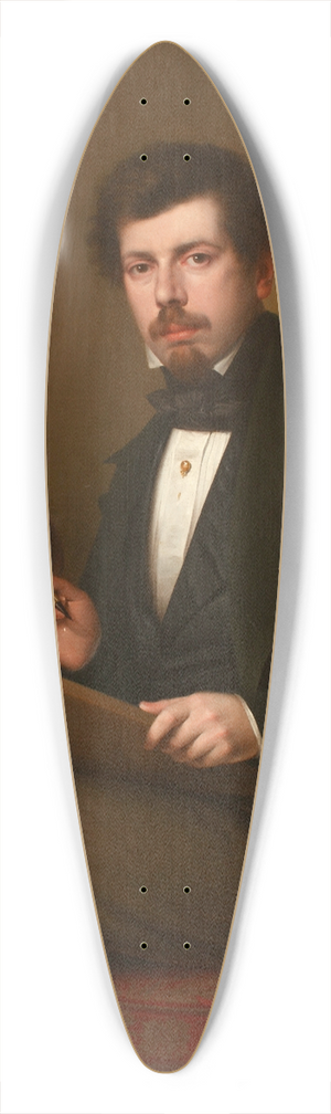 Antonio Mara Esquivel - Self-portrait with his sons Carlos and Vicente 39.3 inch art pintail longboard deck