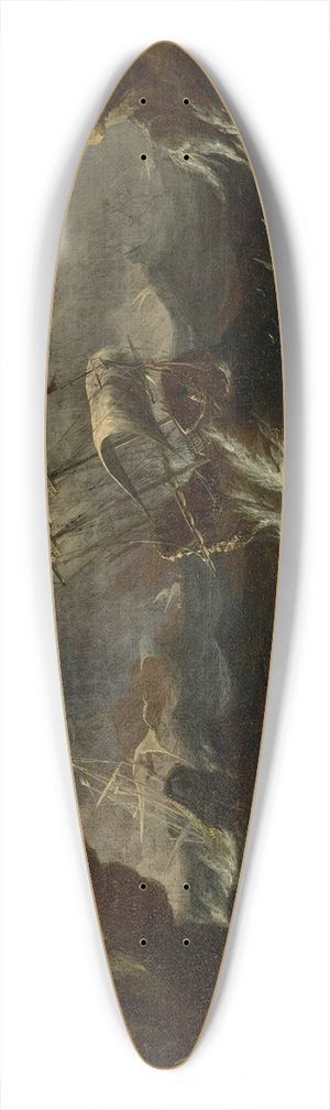 Antonio Marini - Frigates in a storm off a rocky coast 39.3 inch art pintail longboard deck Antonio Marini - Frigates in a storm off a rocky coast 39.3 inch art pintail longboard deck