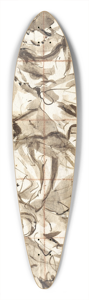 Antonio Molinari - The Boy Moses stepping on Pharaohs Crown 39.3 inch art pintail longboard deck