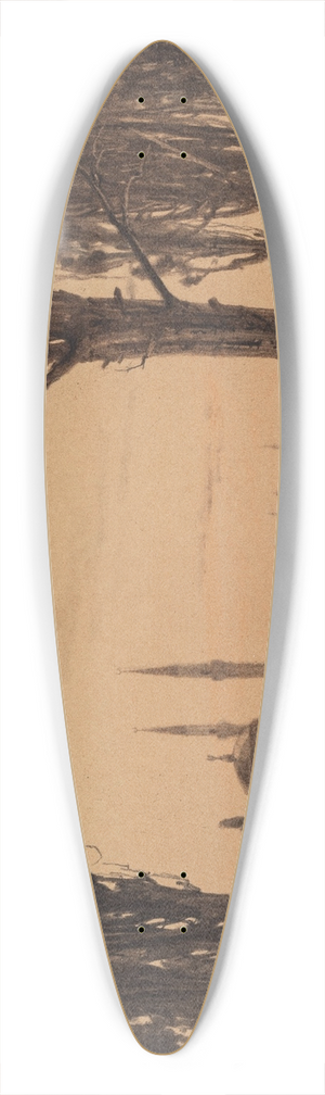 Anton Melbye - Turkish Cemetary. Scutari 39.3 inch art pintail longboard deck