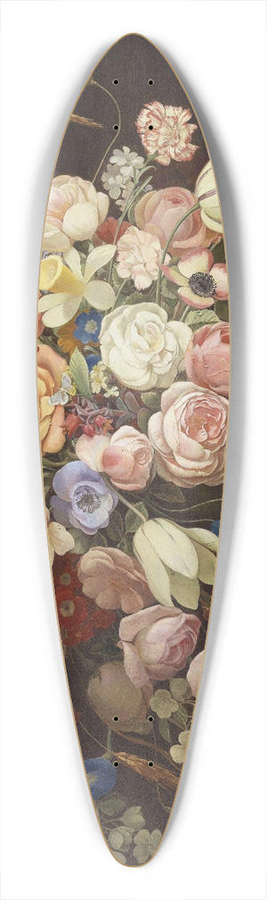 Anton Mller - Blumenstillleben 39.3 inch art pintail longboard deck