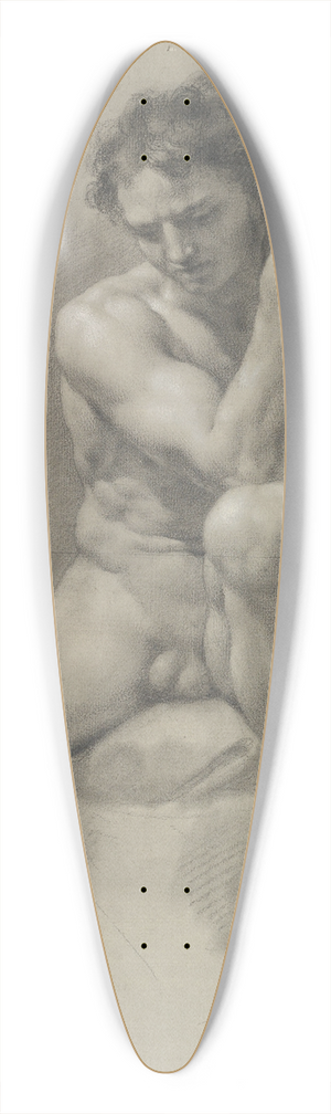 Anton Raphael Mengs - Seated Nude Male 39.3 inch art pintail longboard deck