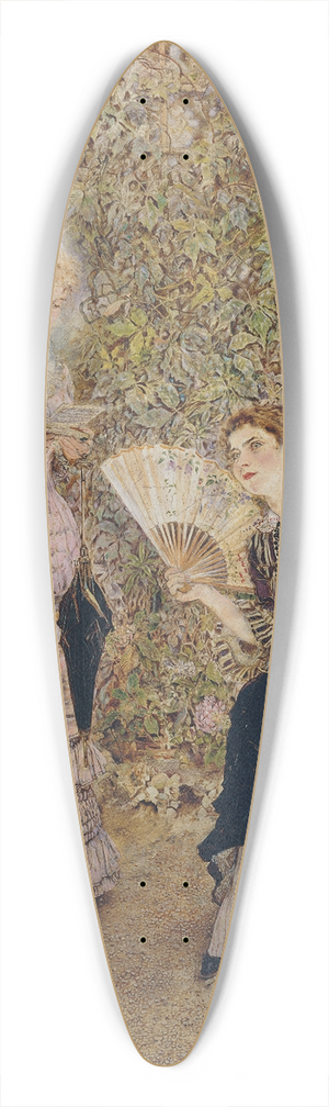 Anton Romako - Die Freundinnen Der Liebesbrief 39.3 inch art pintail longboard deck