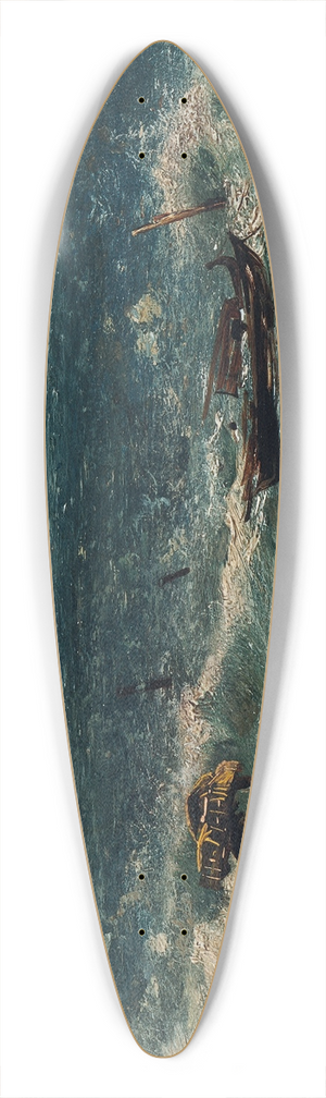 Anton Romako - Fischerknabe am Meeresstrand 39.3 inch art pintail longboard deck