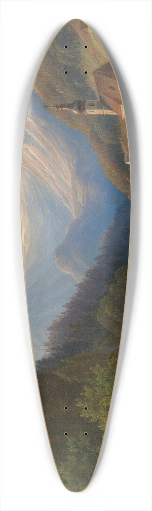 Anton Schiffer - Fernsicht von der Ramsau bey Berchtesgaden gegen den Hirschbhel und Mhlsturzhrner 39.3 inch art pintail longboard deck