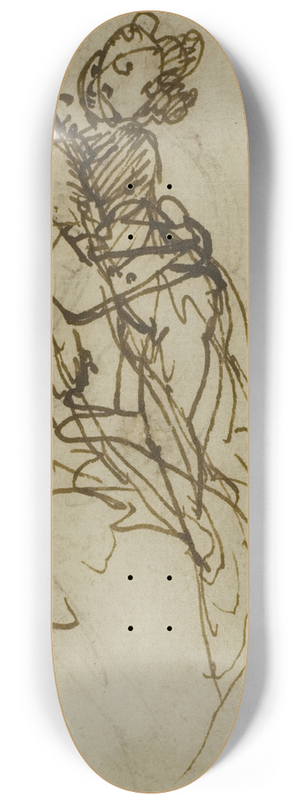 Bernardino India - Seated Virgin and Child 8.25 inch art skate deck