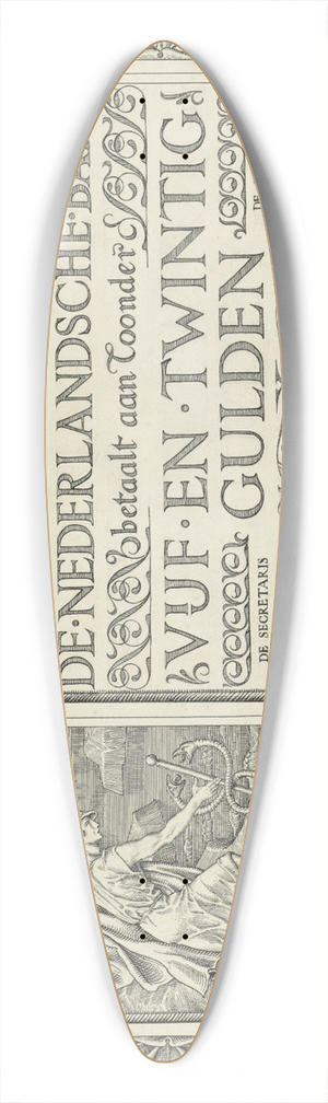 Antoon Derkinderen - Ontwerp voor bankbiljet van 25 gulden 39.3 inch art pintail longboard deck