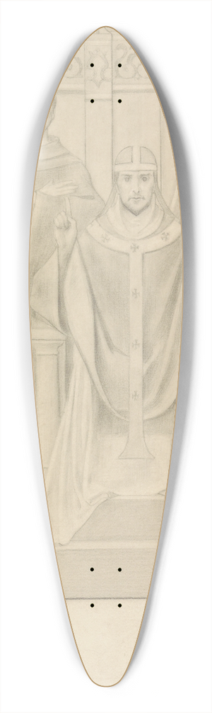 Antoon Derkinderen - Ontwerp voor de Eerste Bossche Wand; De Paus 39.3 inch art pintail longboard deck
