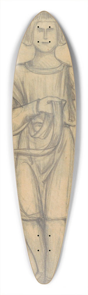 Antoon Derkinderen - Ontwerp voor wandschildering in de Beurs van Berlage; staande man met banderol 39.3 inch art pintail longboard deck