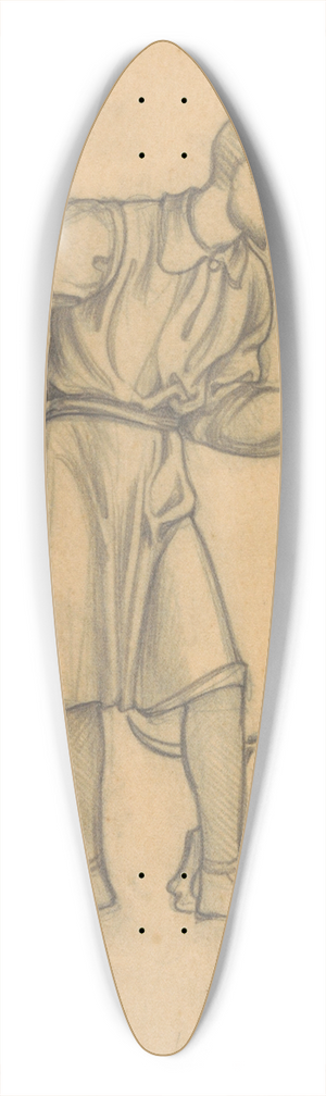Antoon Derkinderen - Ontwerp voor wandschildering in de Beurs van Berlage; staande man met hond 39.3 inch art pintail longboard deck