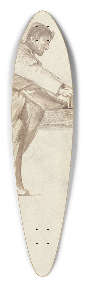 Antoon Derkinderen - Studie van een timmerman 39.3 inch art pintail longboard deck