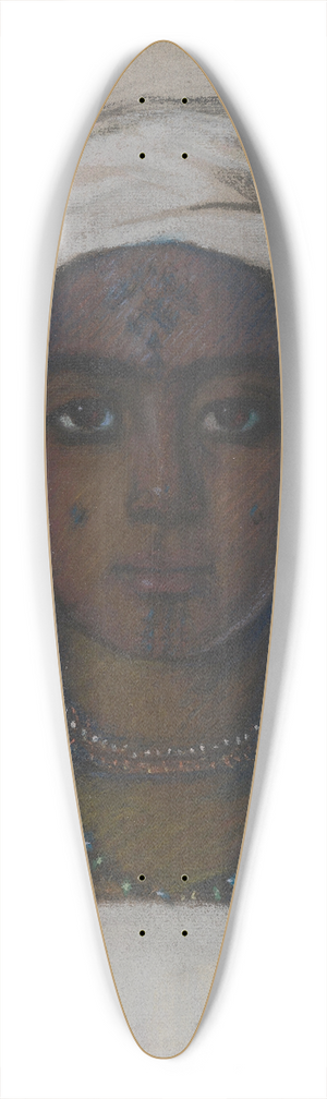 Ants Laikmaa - Tunisian girl (Bedouin Woman in White) 39.3 inch art pintail longboard deck