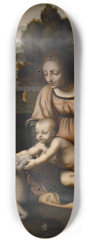 Bernardino Luini - Madonna And Child With St. John The Baptist And The Lamb 8.25 inch art skate deck