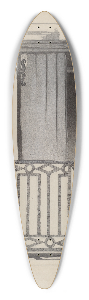 Arelia Arbo - Wrought Iron Balcony Rail 39.3 inch art pintail longboard deck