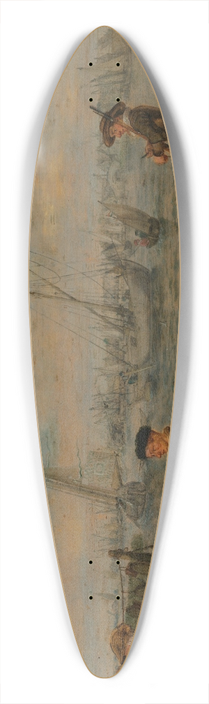Arent Arentsz. Cabel - Fishermen and Hunters 39.3 inch art pintail longboard deck