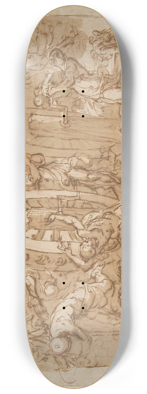 Bernardino Poccetti - The Martyrdom of St. Catherine of Alexandria 8.25 inch art skate deck