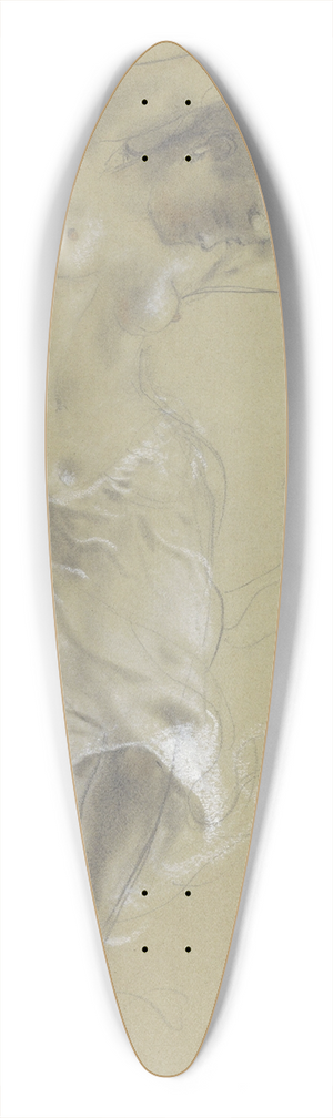 Armand Rassenfosse - Dancing half naked woman 39.3 inch art pintail longboard deck