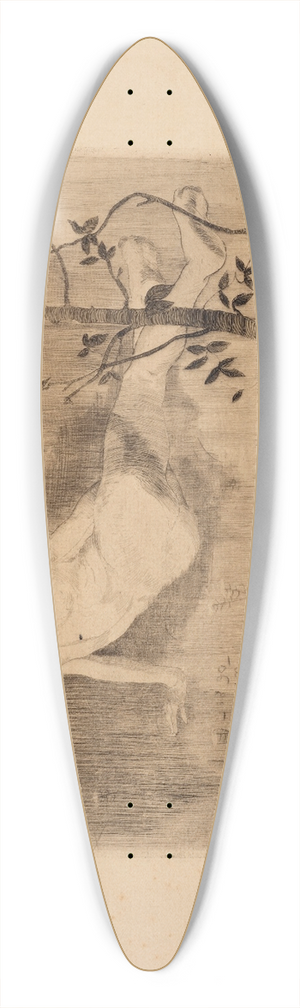 Armand Seguin - Nu  la chauve-souris (Nude in a shadow of a Bat) 39.3 inch art pintail longboard deck
