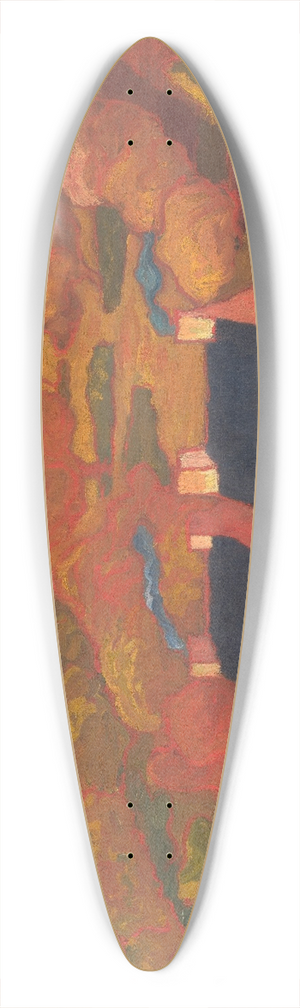 Armand Seguin - Two Thatched Cottages (Les deux chaumires) 39.3 inch art pintail longboard deck
