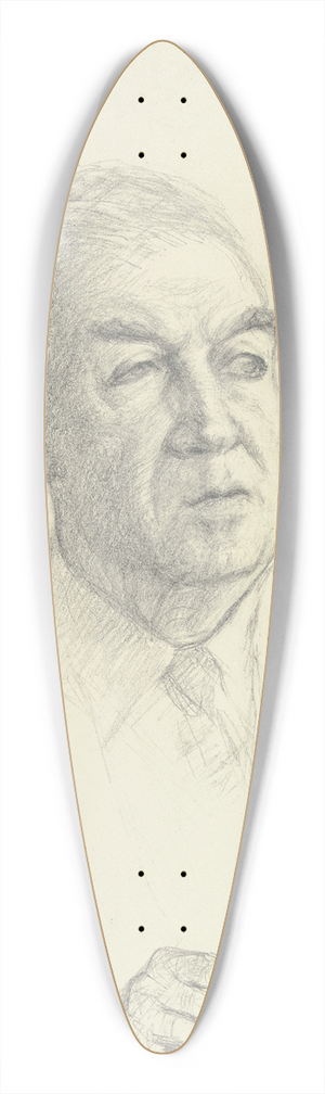 Arno Knig - Portrait of Benno Reifenberg I 39.3 inch art pintail longboard deck