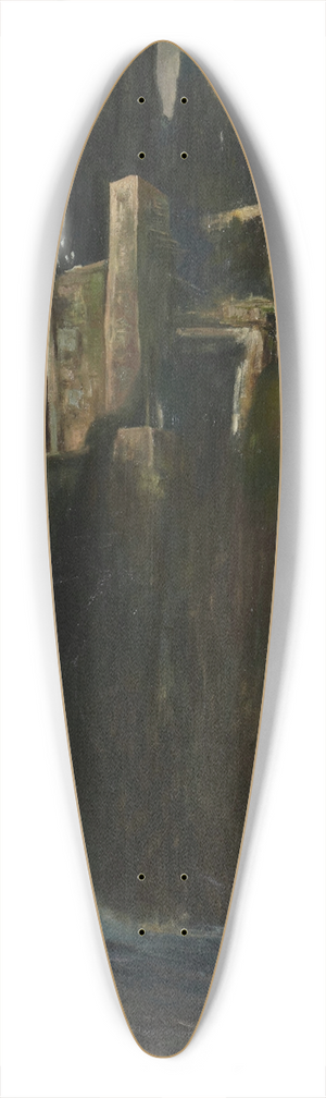 Arnold Bcklin - Landscape 39.3 inch art pintail longboard deck