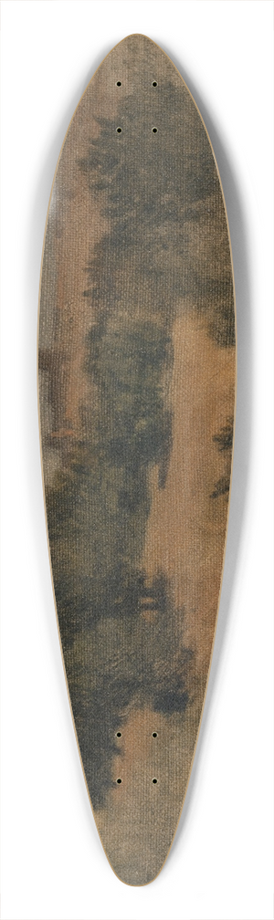 Arnold Bcklin - Landscape near Palestrina 39.3 inch art pintail longboard deck
