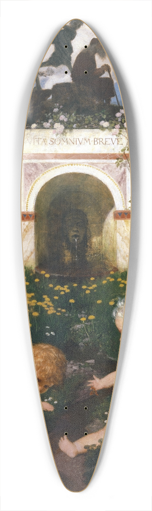 Arnold Bcklin - Vita somnium breve (Life a Short Dream) 39.3 inch art pintail longboard deck