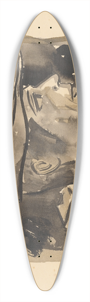 Arnold Peter Weisz-Kubnan - Man in a hat 39.3 inch art pintail longboard deck