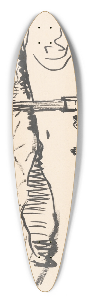 Arnold Peter Weisz-Kubnan - On a Sleigh Arnold 39.3 inch art pintail longboard deck