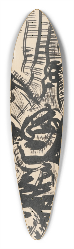Arnold Peter Weisz-Kubnan - Sitting man 39.3 inch art pintail longboard deck