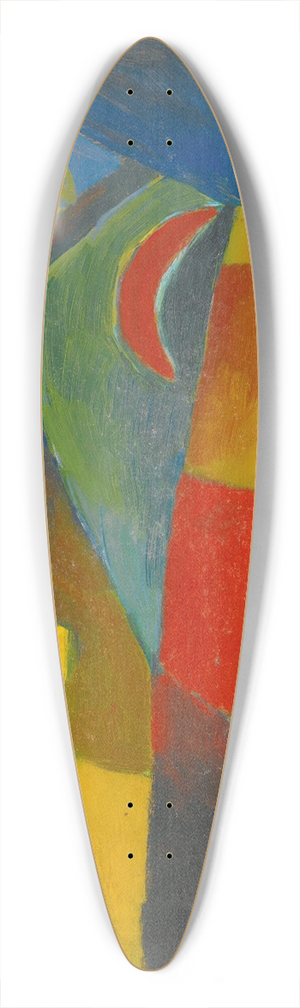 Arnold Topp - Zwei Welten (Two Worlds) 39.3 inch art pintail longboard deck