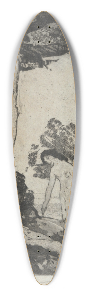 Arthur Bowen Davies - By theSea 39.3 inch art pintail longboard deck