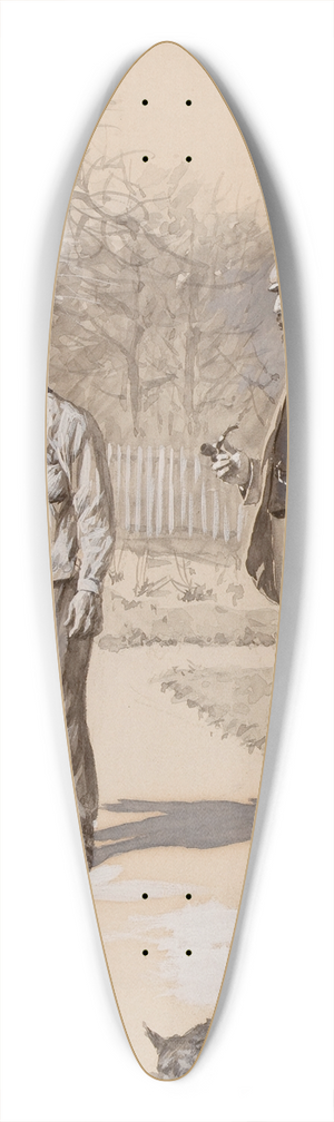 Arthur Burdett Frost - Soliciting For Work 39.3 inch art pintail longboard deck