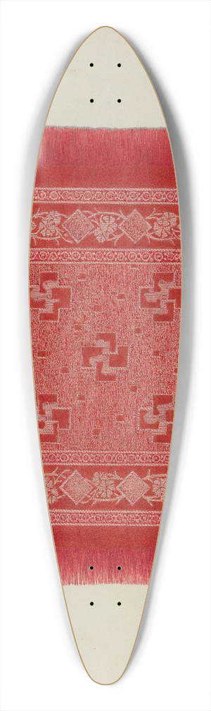 Arthur G. Merkley - Red and White Napkin 39.3 inch art pintail longboard deck