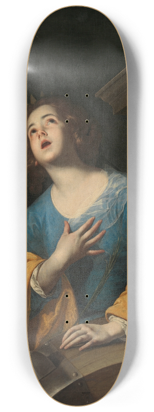 Bernardo Cavallino - Saint Catherine of Alexandria 8.25 inch art skate deck
