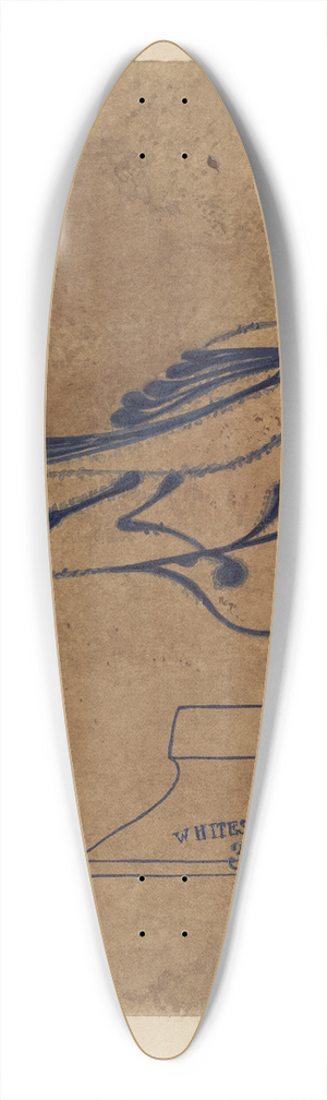 Arthur Mathews - Stoneware Jug 39.3 inch art pintail longboard deck