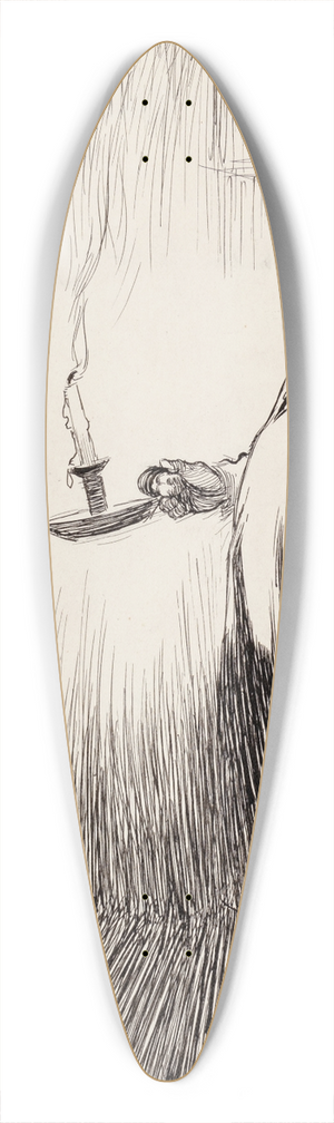 Arthur Rackham - Candlelight 39.3 inch art pintail longboard deck Arthur Rackham - Candlelight 39.3 inch art pintail longboard deck