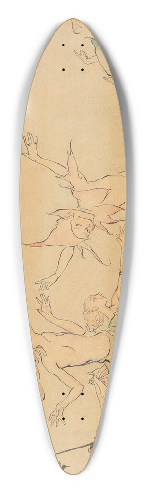 Arthur Rackham - Fairy Dance 39.3 inch art pintail longboard deck