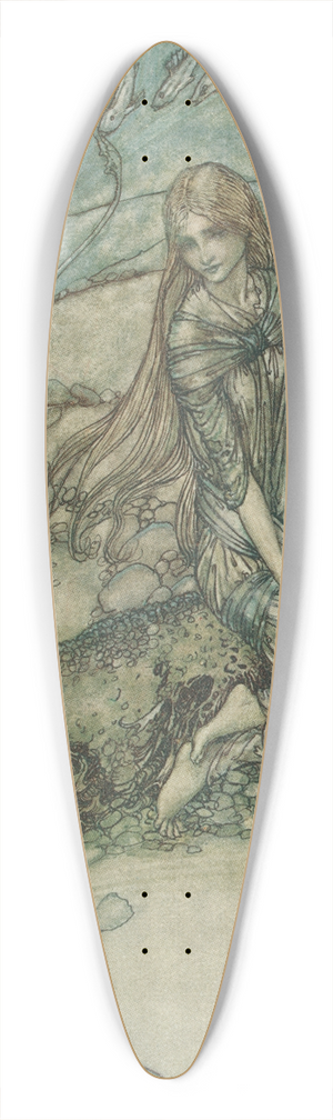 Arthur Rackham - He could see Undine beneath the crystal vault 39.3 inch art pintail longboard deck