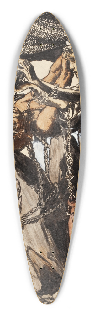 Arthur Rackham - Loki and Sigyn 39.3 inch art pintail longboard deck