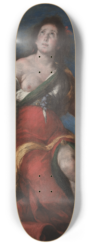 Bernardo Strozzi - Allegorical Figure 8.25 inch art skate deck Bernardo Strozzi - Allegorical Figure 8.25 inch art skate deck