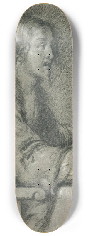 Bernardo Strozzi - Christ at Emmaus Presenting the Bread 8.25 inch art skate deck
