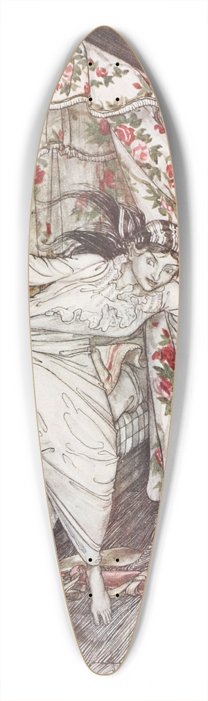 Arthur Rackham - Venus and the Cat 39.3 inch art pintail longboard deck