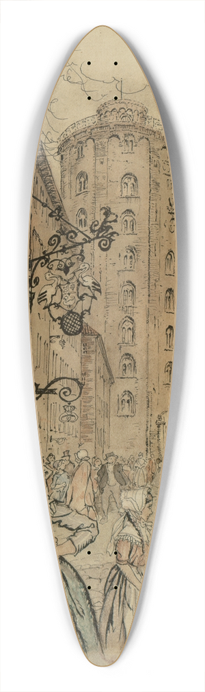 Arthur Rackham - We Went Hand in Hand to the Round Tower 39.3 inch art pintail longboard deck