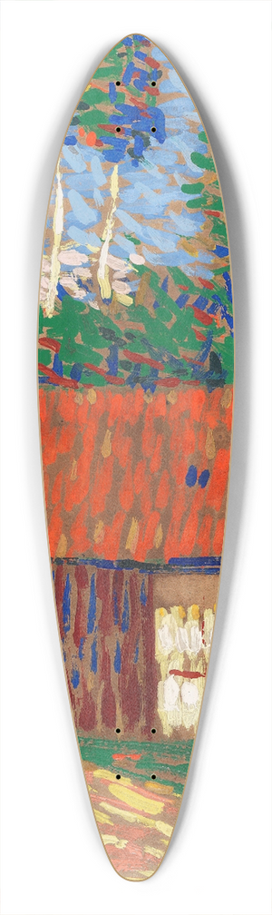 Arthur Segal - Rotes Dach 39.3 inch art pintail longboard deck