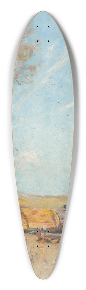 Arthur Streeton - The selectors hut (Whelan on the log) 39.3 inch art pintail longboard deck